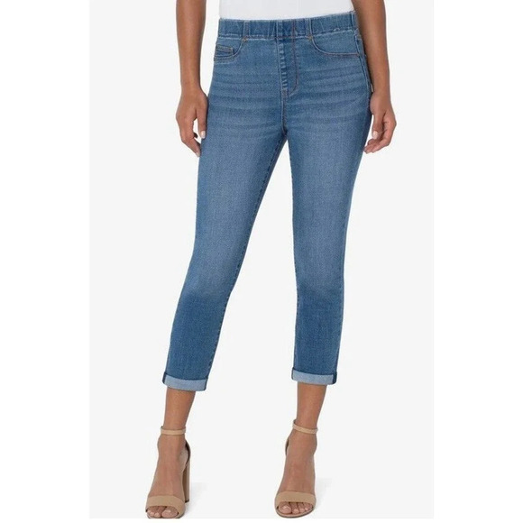Liverpool Jeans Denim - Liverpool Chloe Crop in Brinkley Denim Dark Wash Skinny Size 8/29